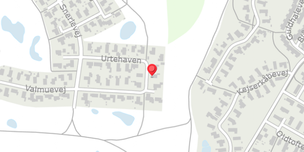 Trafikstøjkort på Urtehaven 21, 4300 Holbæk