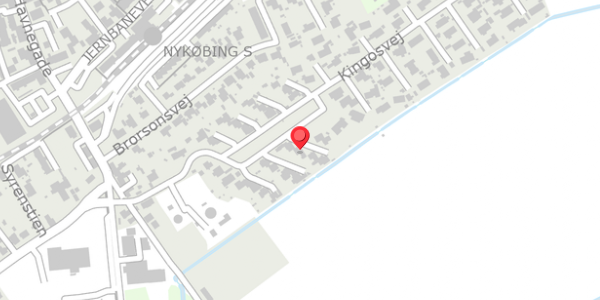 Trafikstøjkort på Kingosvej 34, 4500 Nykøbing Sj