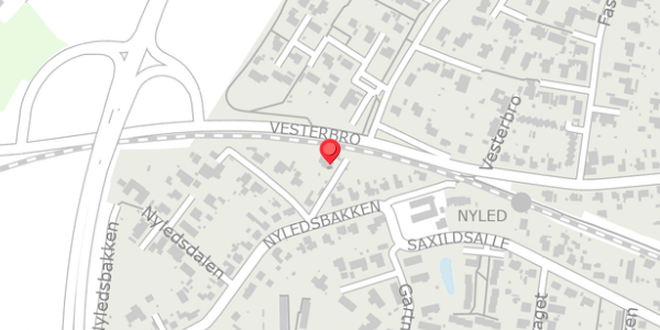 Trafikstøjkort på Nyledsbakken 14A, 4500 Nykøbing Sj