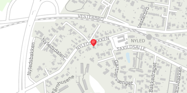 Trafikstøjkort på Nyledsbakken 21, 4500 Nykøbing Sj