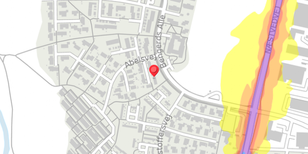 Trafikstøjkort på Abelsvej 5, 4100 Ringsted