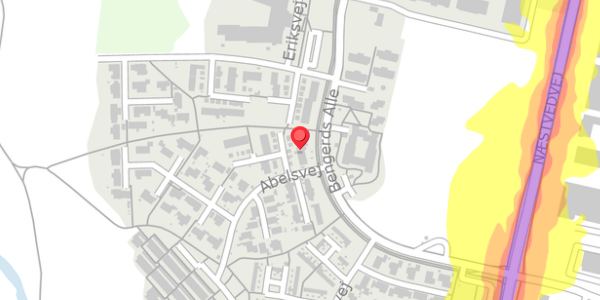 Trafikstøjkort på Abelsvej 6, 4100 Ringsted