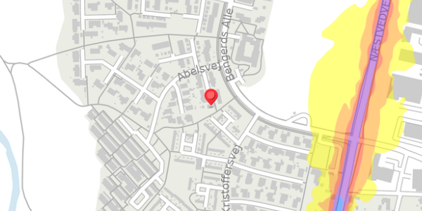 Trafikstøjkort på Abelsvej 9, 4100 Ringsted