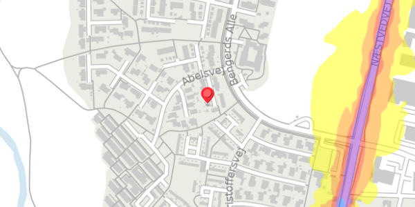 Trafikstøjkort på Abelsvej 11, . , 4100 Ringsted