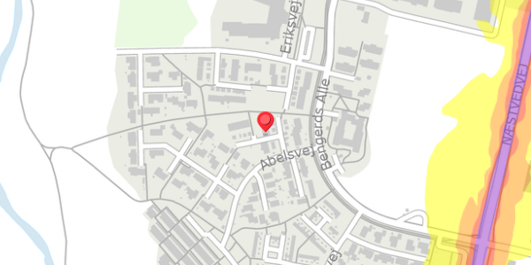 Trafikstøjkort på Abelsvej 16, 4100 Ringsted