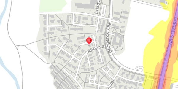 Trafikstøjkort på Abelsvej 26, 4100 Ringsted