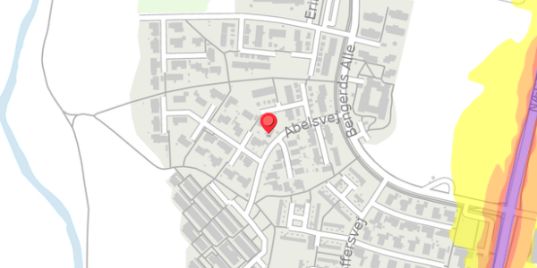 Trafikstøjkort på Abelsvej 32, 4100 Ringsted