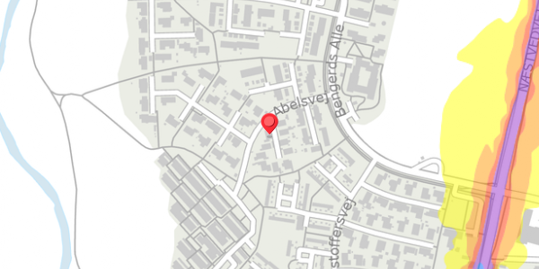 Trafikstøjkort på Abelsvej 39, 4100 Ringsted