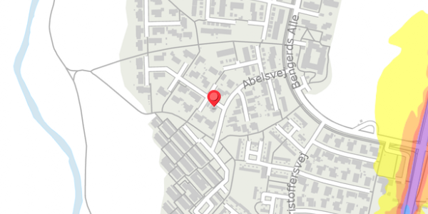 Trafikstøjkort på Abelsvej 70, 4100 Ringsted