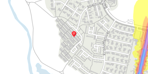 Trafikstøjkort på Abelsvej 80B, 4100 Ringsted