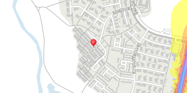Trafikstøjkort på Abelsvej 84B, 4100 Ringsted