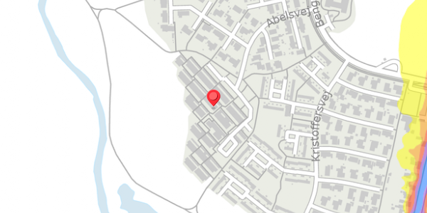 Trafikstøjkort på Abelsvej 128, 4100 Ringsted