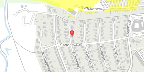 Trafikstøjkort på Acacievej 7A, 4100 Ringsted