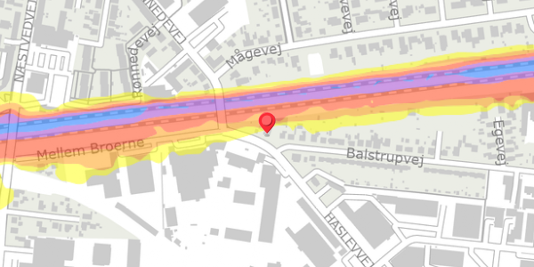 Trafikstøjkort på Balstrupvej 1, 4100 Ringsted