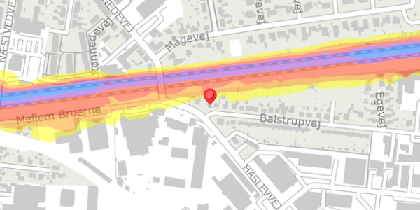 Trafikstøjkort på Balstrupvej 3, 4100 Ringsted