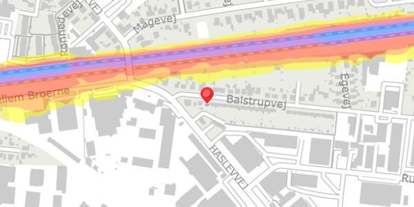 Trafikstøjkort på Balstrupvej 8, . , 4100 Ringsted