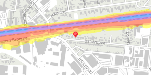 Trafikstøjkort på Balstrupvej 9, 4100 Ringsted