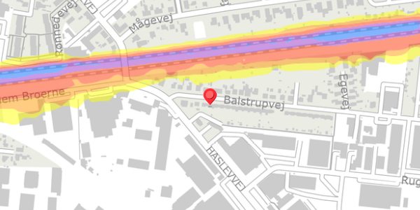 Trafikstøjkort på Balstrupvej 10, 4100 Ringsted