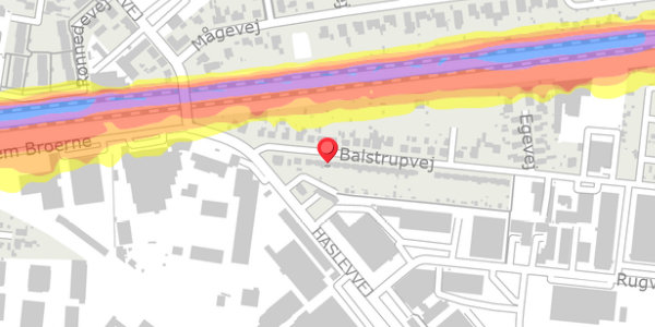 Trafikstøjkort på Balstrupvej 12, 4100 Ringsted