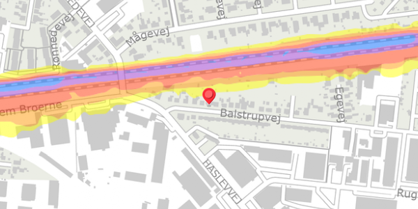 Trafikstøjkort på Balstrupvej 13, 4100 Ringsted
