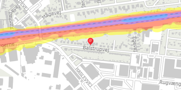 Trafikstøjkort på Balstrupvej 21, 4100 Ringsted