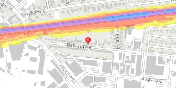 Trafikstøjkort på Balstrupvej 29, 4100 Ringsted