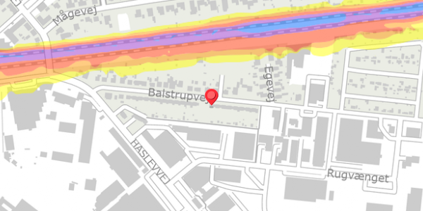 Trafikstøjkort på Balstrupvej 32, 4100 Ringsted
