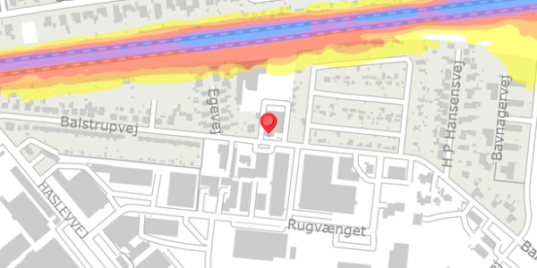 Trafikstøjkort på Balstrupvej 47, 4100 Ringsted