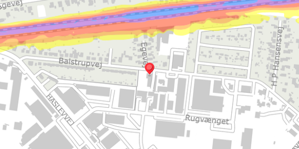 Trafikstøjkort på Balstrupvej 48, 4100 Ringsted
