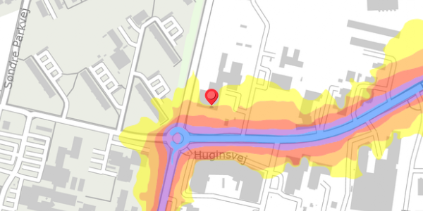 Trafikstøjkort på Bragesvej 1, 4100 Ringsted
