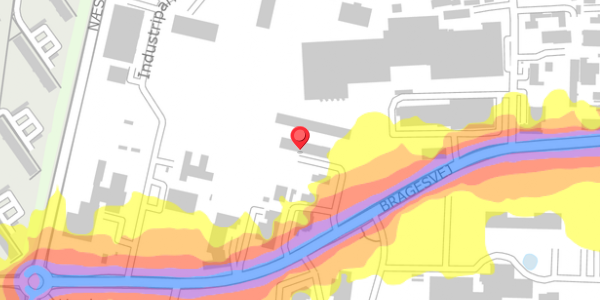 Trafikstøjkort på Bragesvej 7C, 4100 Ringsted