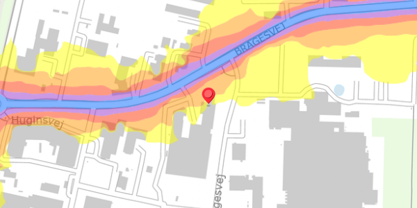 Trafikstøjkort på Bragesvej 16, 4100 Ringsted