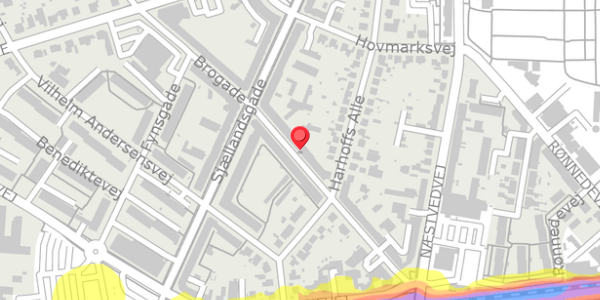 Trafikstøjkort på Brogade 29, 3. th, 4100 Ringsted