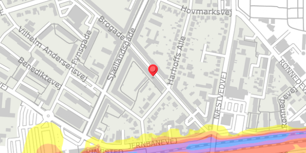 Trafikstøjkort på Brogade 30, 1. th, 4100 Ringsted