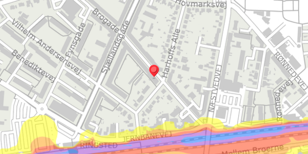 Trafikstøjkort på Brogade 34, 2. th, 4100 Ringsted