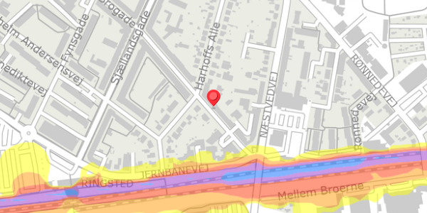 Trafikstøjkort på Brogade 39, 2. th, 4100 Ringsted