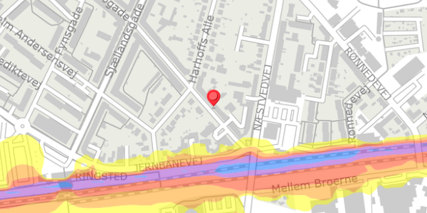 Trafikstøjkort på Brogade 41, 1. th, 4100 Ringsted