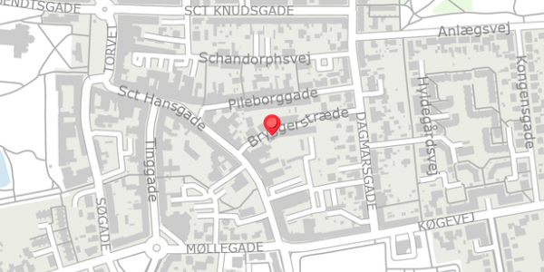 Trafikstøjkort på Bryggerstræde 2, st. th, 4100 Ringsted