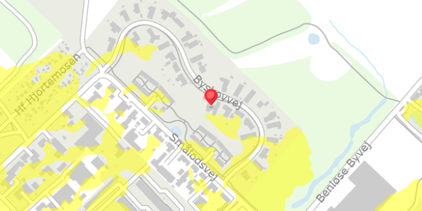 Trafikstøjkort på Byskovvej 9, 4100 Ringsted