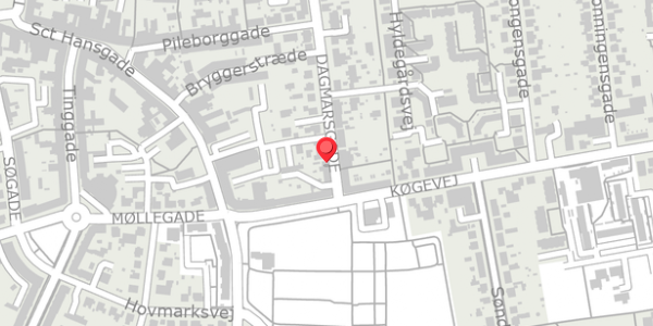 Trafikstøjkort på Dagmarsgade 72, 4100 Ringsted