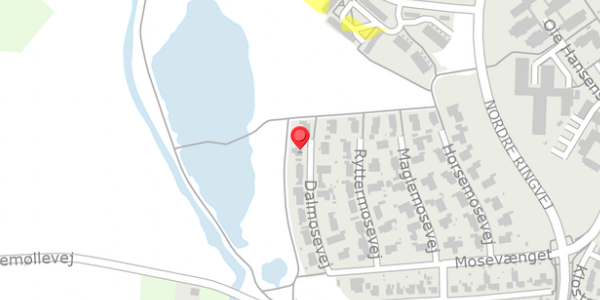 Trafikstøjkort på Dalmosevej 11, . , 4100 Ringsted