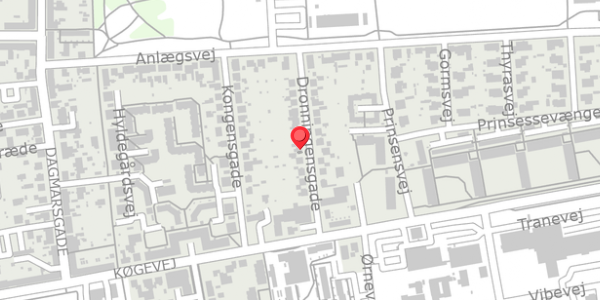 Trafikstøjkort på Dronningensgade 18, . , 4100 Ringsted