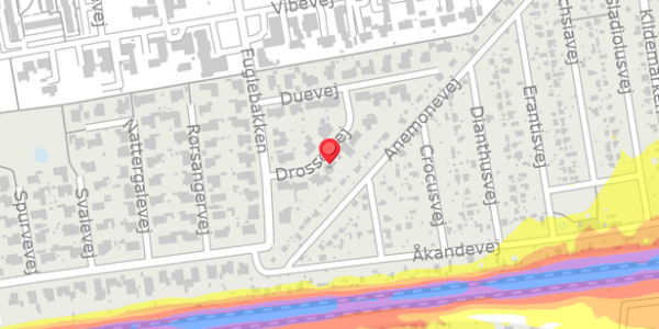Trafikstøjkort på Drosselvej 8, . , 4100 Ringsted