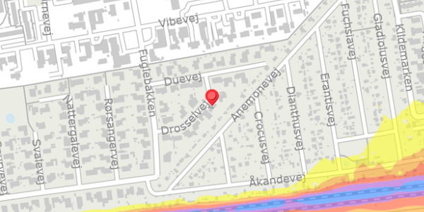 Trafikstøjkort på Drosselvej 12, 4100 Ringsted