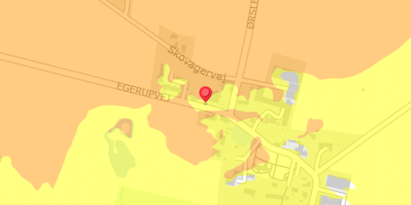 Trafikstøjkort på Egerupvej 16, 4100 Ringsted