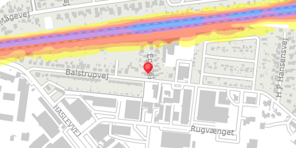 Trafikstøjkort på Egevej 1, 4100 Ringsted