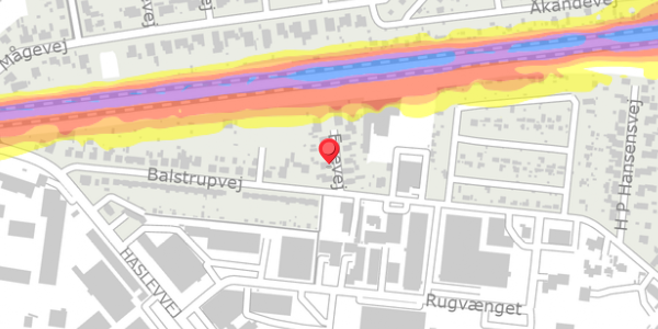 Trafikstøjkort på Egevej 3, 4100 Ringsted