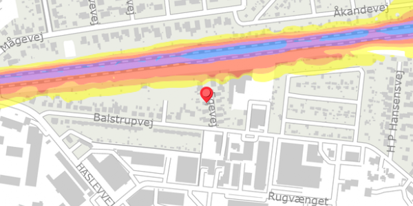 Trafikstøjkort på Egevej 5, 4100 Ringsted