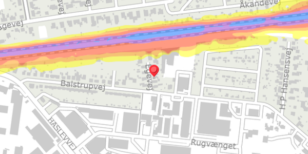 Trafikstøjkort på Egevej 6, 4100 Ringsted