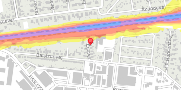 Trafikstøjkort på Egevej 10, 4100 Ringsted
